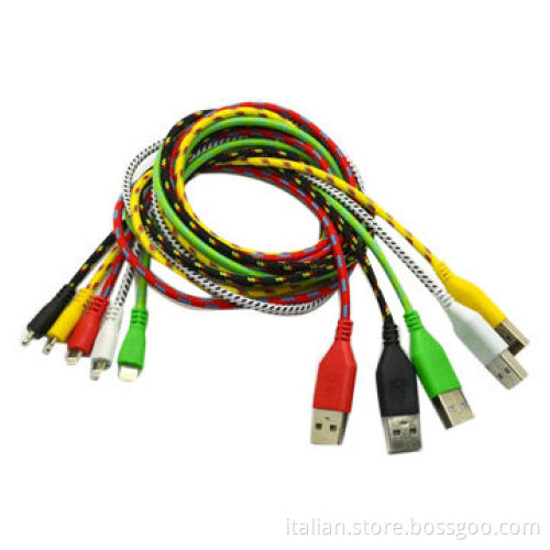 Nylon USB Data Cables for iPhone 5